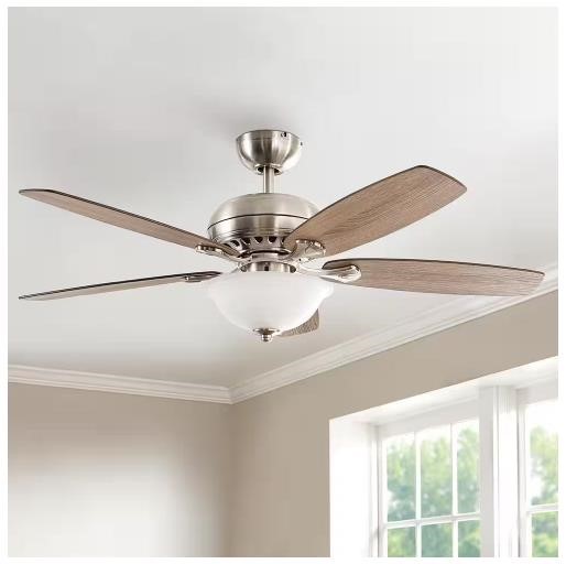 52 in. Indoor LED Brushed Nickel Ceiling Fan