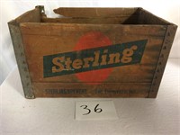 Vintage Sterling Brewers,INC Evansville Wood Crate