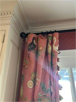 Pair of Custom Panels and Curtain rod