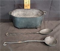 Vintage EMIG 1387 Iron Pot/Utensils