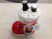 Coca Cola Ceramic Boot Cookie Jar