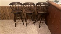 3 SWIVEL BAR STOOLS