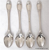 Set of Four Victorian Sterling Silver Egg Spoons