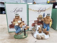 2- Lefton Smokey the Bear Figurines