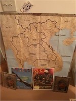 ASIAN MAP/ MILITARY POSTERS