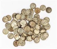 Coin 103 Mercury Dimes G-VF