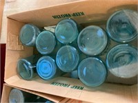 1890-1910 Antique Blue Mason Jars