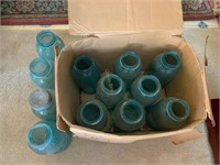 1890-1910 Antique Blue Mason Jars