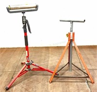 (2pc) Adjustable 3rd Hand Tripod Roller & Stand