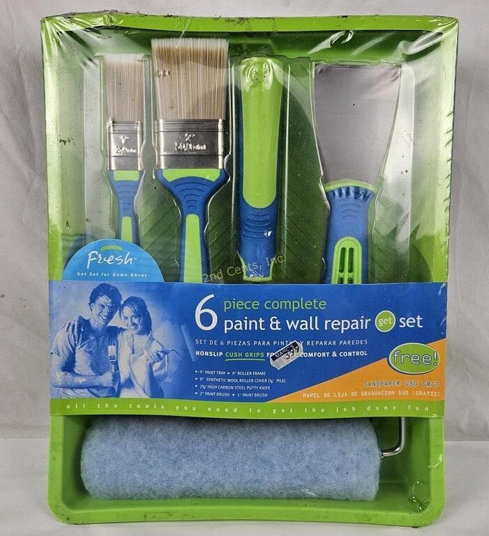 New Fresh 6pc Complete Paint & Wall Repair Set