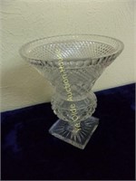 Beautiful Cut Crystal Footed Vase