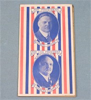 1928 Herbert Hoover Campaign Needle Book