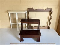 Wooden Gunrack and Cherry Step Stool