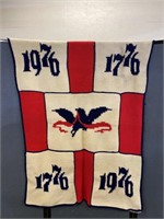 1976 Wool Knitted Blanket 42"x62"