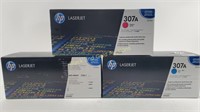 (3) New HP Laserjet 307A Multi Color Cartridges