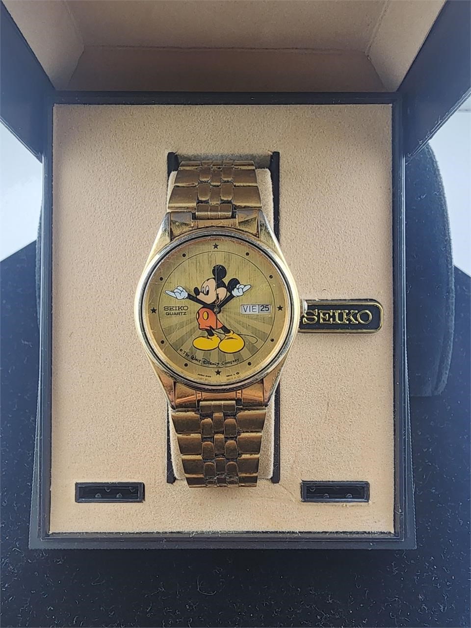 Seiko Mickey Mouse Watch W/Box Runs