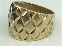 14k cigar band ring