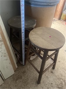 (2) bar stools - wood