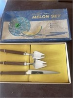 Antique stainless steel melon set