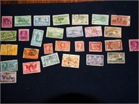 28 US Postage Stamps Unwatermarked 1948-1950