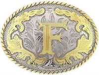 New Initial 'F' Rodeo Cowboy Western Belt Buckle