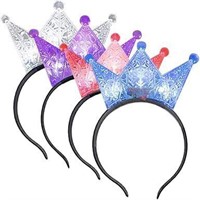Light Up Crowns for Kids, Set of 4