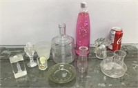 Lot of clear glass & decor