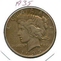 1935 Peace Silver Dollar