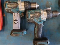 2 Makita DHP481 B/E Hammer Drills (No Battery)