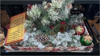 Christmas Decor, Ornaments, Sprigs & Price Sign