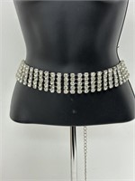 Striking Prong-Set Rhinestone Belt