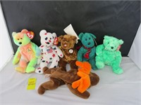 Six Beanie Babies