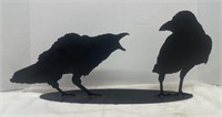 Decorative metal silhouette art of squawking