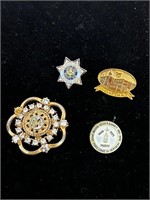 Vintage pins sheriff grand lodge Sudanese temple