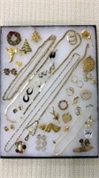 Collection of Gold Ladies Costume Jewelry