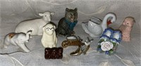 Vtg Ceramic Figurine Lot:  Sheep, Elephant,