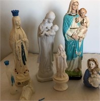 Catholic Statues, Mary and Jesus, Mary Plastic