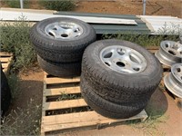 4 - P255 / 70 16" RIMS  WITH TIRES