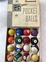 Pool balls In box
