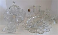 Flat of glassware w/ various bowls and