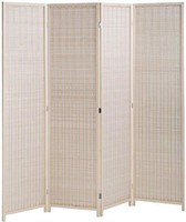 FDW Bamboo Room Divider  4 Panel  72 x 17.7 Inches