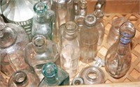 23 Clear Glass Bottle Lot