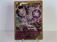 Rare Pokemon Gold Foil Mewtwo V