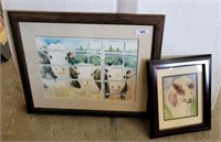 COW SIGNED AND MATTED PRINT   {W14}