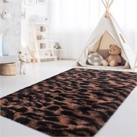 Leopard Print Area Rug 5x7 Feet, Ultra Soft