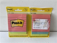 2 post it note packs of 3  50 counts