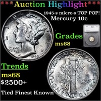 ***Auction Highlight*** 1945-s micro-s Mercury Dim