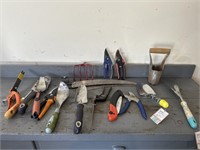 Assorted lot of garden tools.