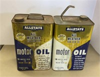 2 Allstate oil cans