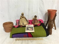 Blanket, Lamp, and Dolls